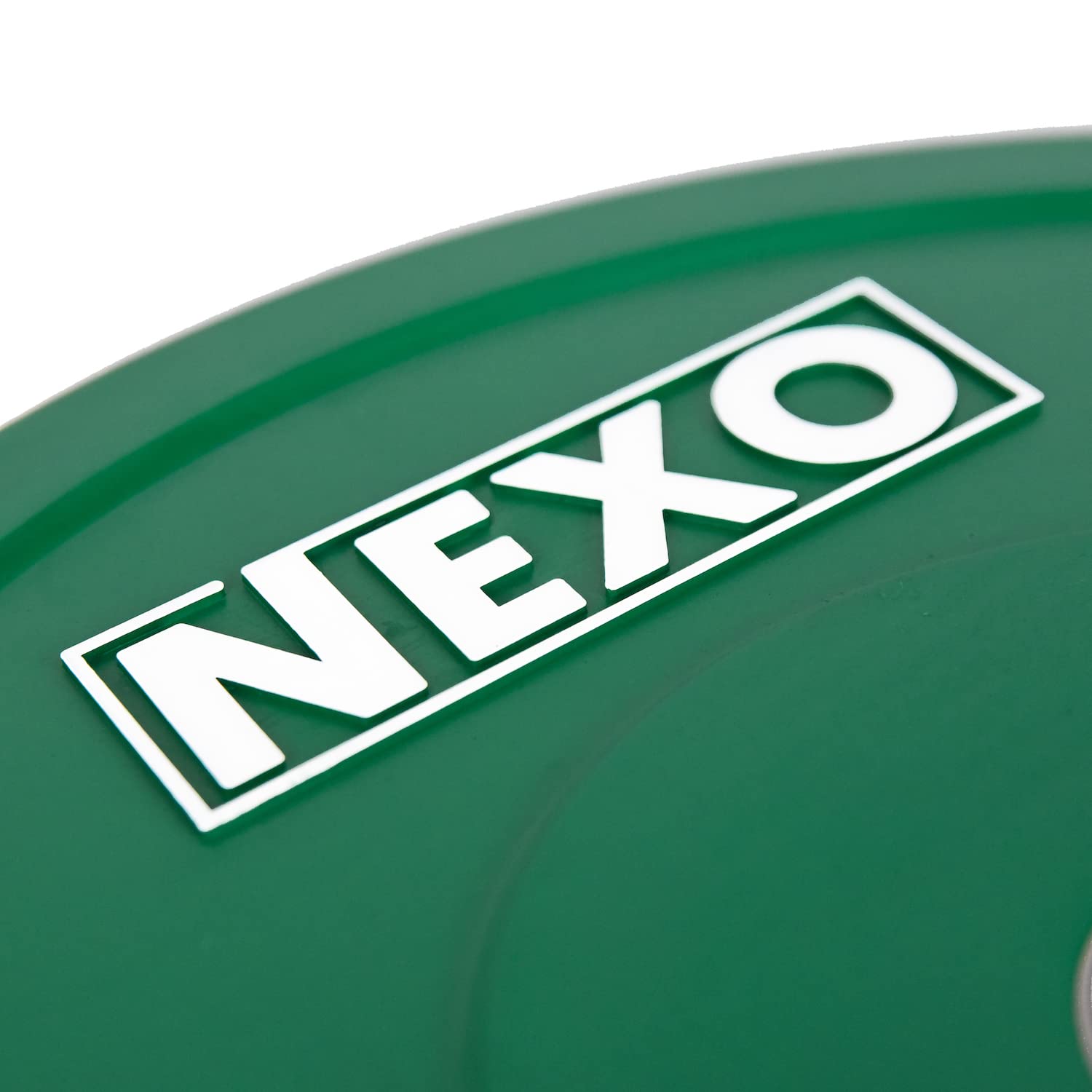 Premium NEXO 25LB Rubber Bumper Plate Pair - Matte Green Cross Training Weight Plates for Home Gym & Functional Fitness Workouts
