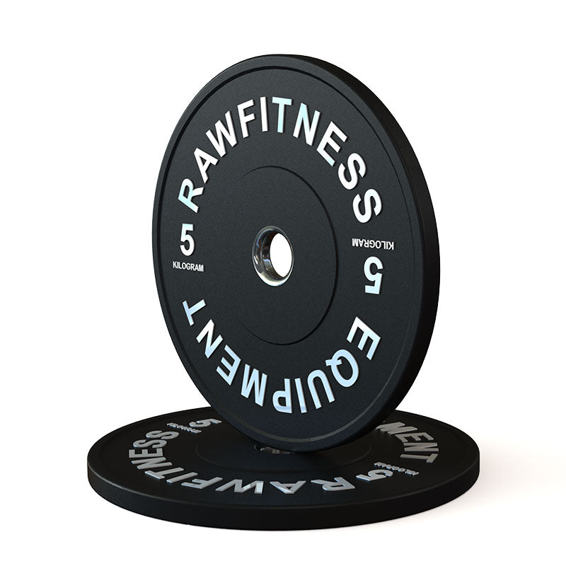 Premium 5KG Pair Black Bumper Plates - Weightlifting, CrossFit, Home Gym & Strength Training Equipment
