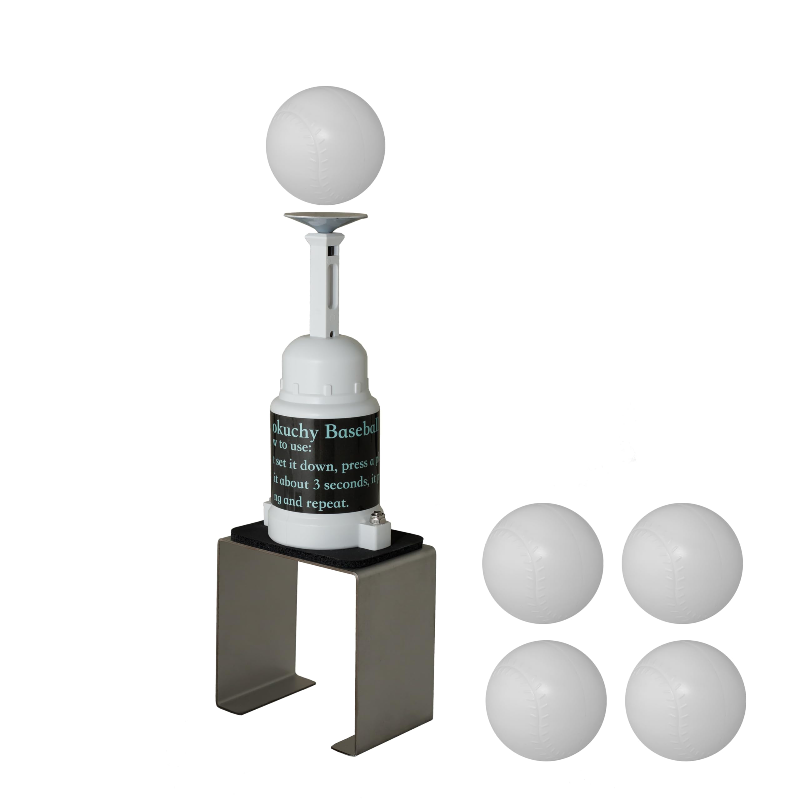 Baseball Training Tee Popper - Professional Hitting Tee for Perfect Swings | Baseball Practice Equipment with 5 Plastic Balls | Batting Machine for Solo Hitting Practice Without Pitcher | Ideal for Backyard Drills & Batting Cage Training