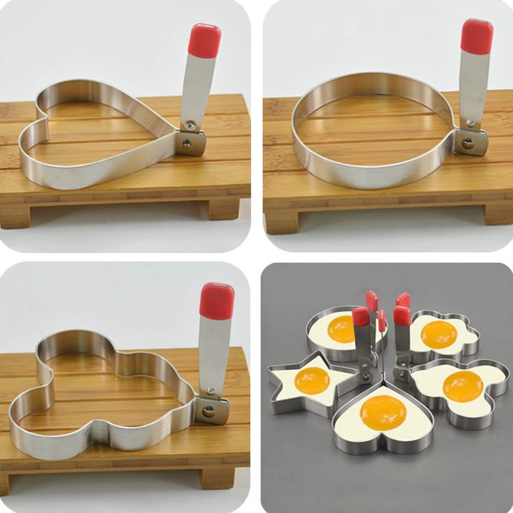 3-Piece Non-Stick Egg Frying Rings Set - Perfect Egg Molds for Cooking, Breakfast & Pancakes - Ideal for Sunny Side Up Eggs, Sandwiches & Burgers - BPA-Free Kitchen Tools for Perfect Round Eggs Every Time