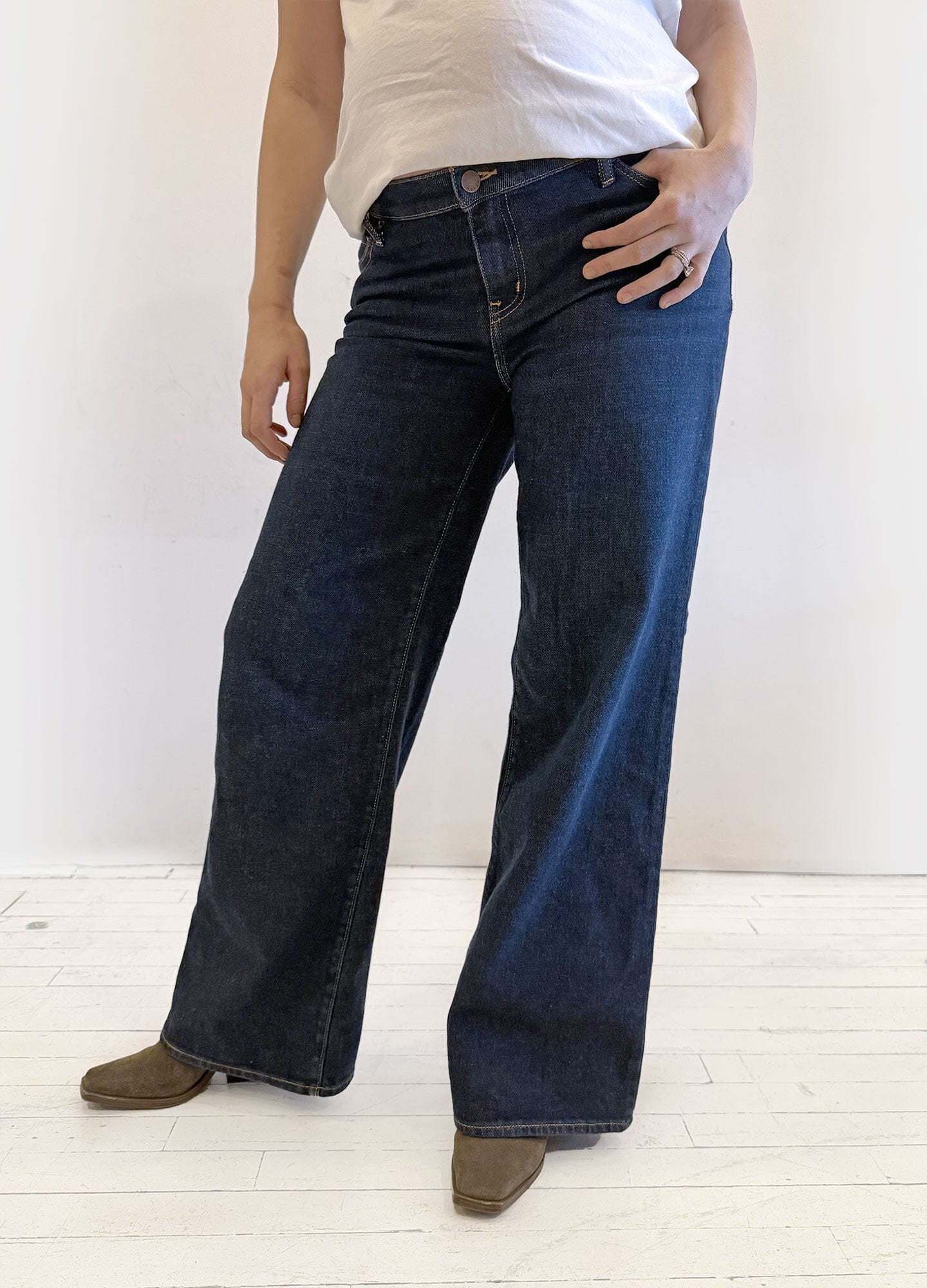 Comfortable Stretch Wide Leg Maternity Jeans for Pregnant Women - Perfect for Everyday Wear, Work & Casual Outfits