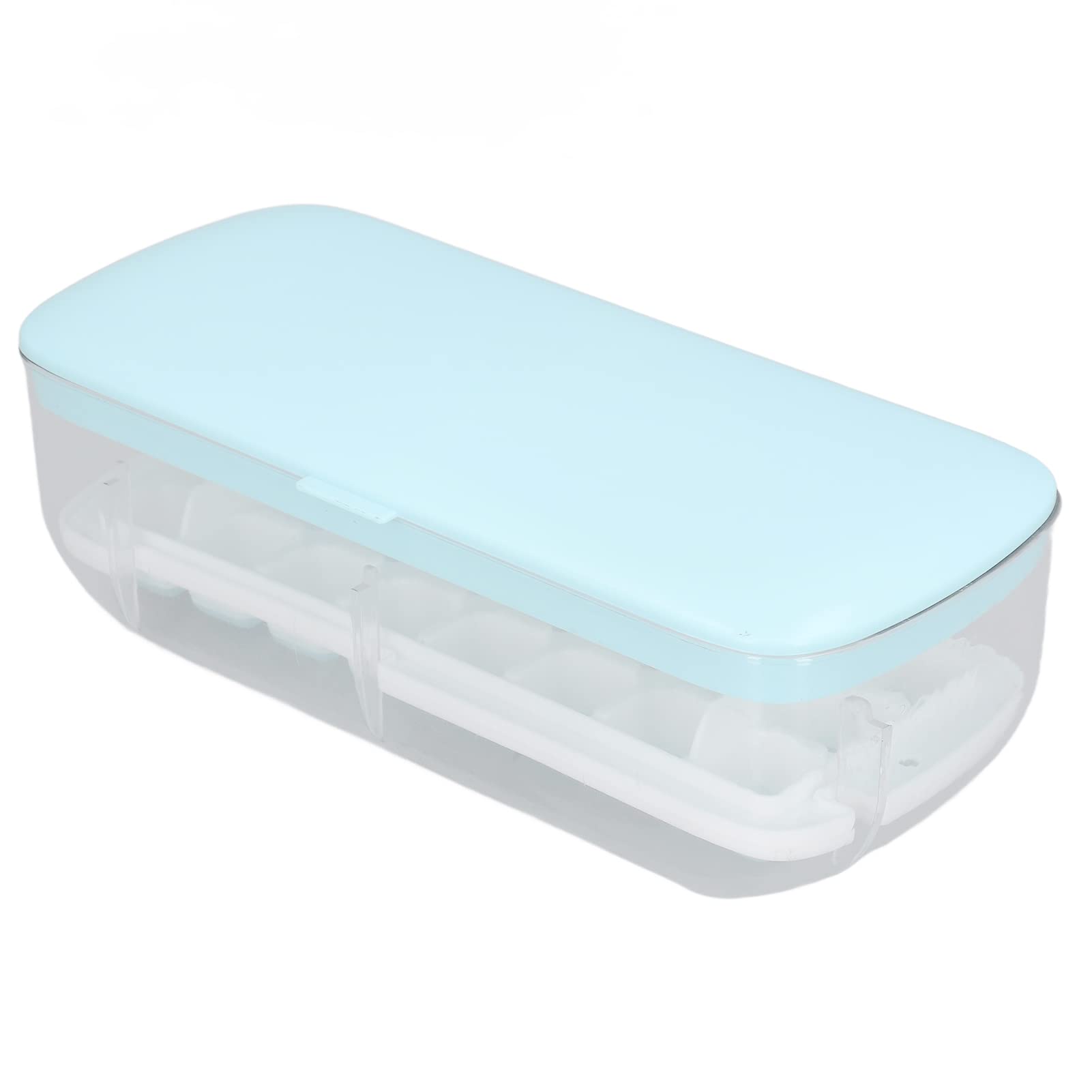 Durable Silicone Ice Cube Tray with Soft Bottom - 48 Grids Double Layer Ice Maker Mold, BPA-Free & Eco-Friendly for Home, Kitchen, and Party Use (Blue) - Perfect for Cocktails, Iced Coffee, and Beverages