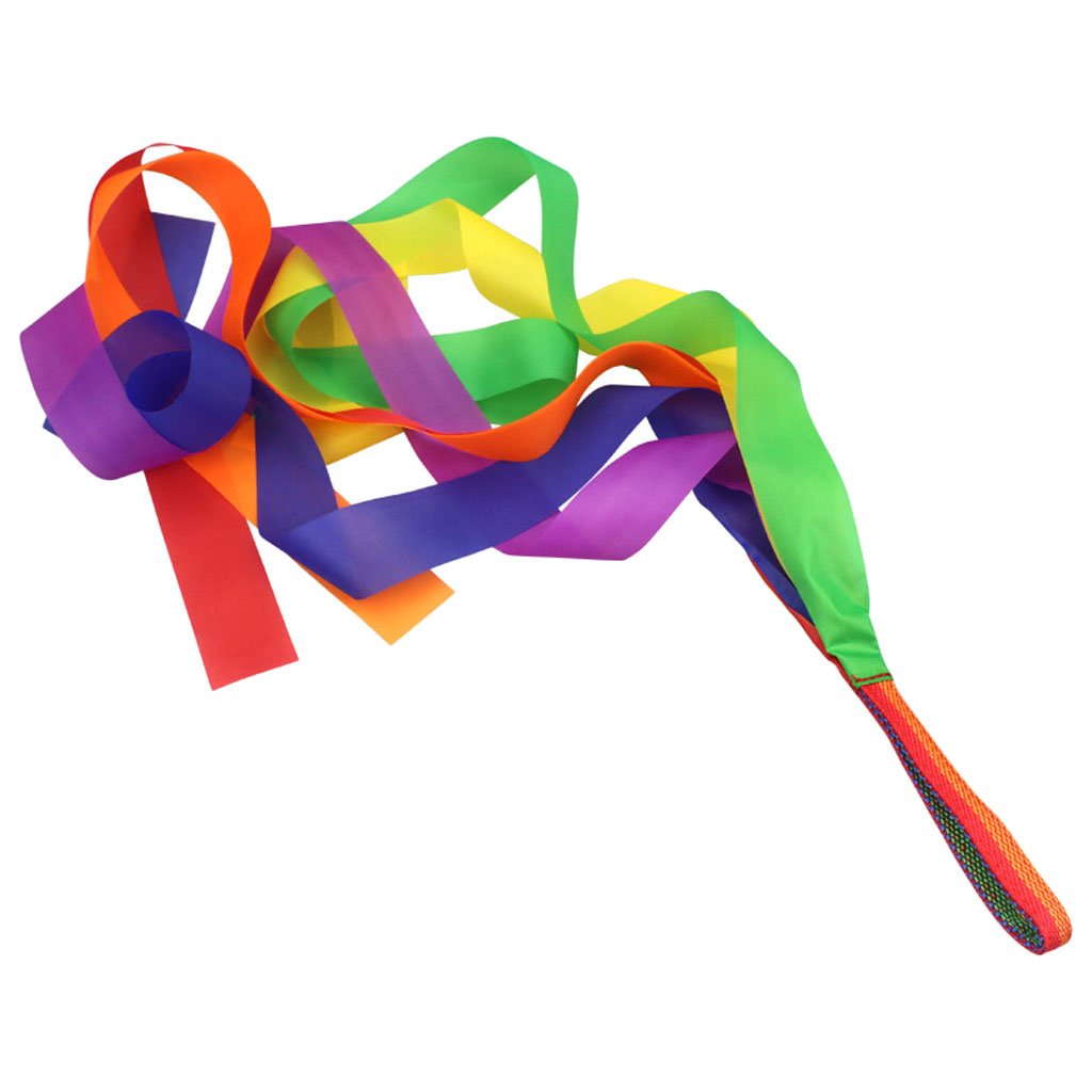 Tongina Dance Ribbons - 6 Pack Colorful Rhythmic Gymnastics Streamers for Cheerleading, Dance Exercise, Kids Play & Performance - Perfect for Birthday Parties, School Events & Indoor/Outdoor Activities