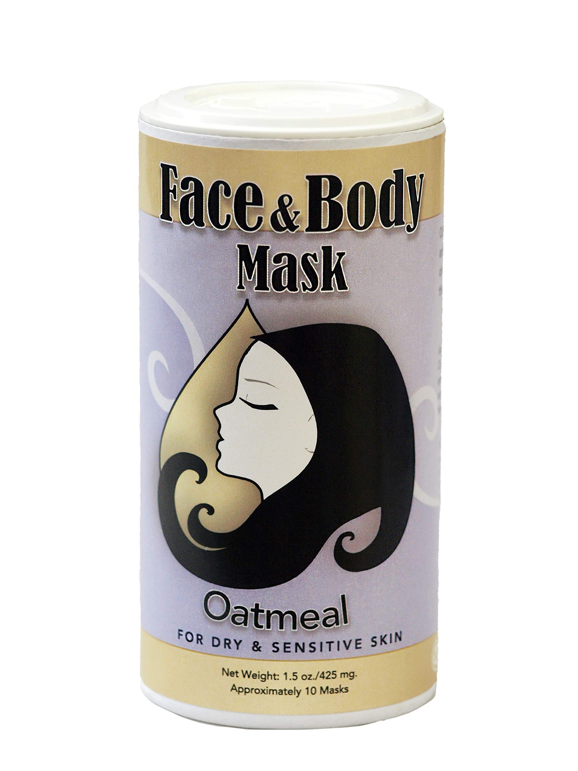 Organic Oatmeal Face & Body Mask for Dry, Sensitive Skin - 1.5 oz Hydrating Treatment | Spa Day, Self-Care Routine, Post-Workout Recovery