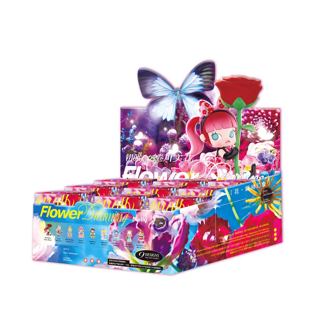 POP MART Molly x Mika Ninagawa Flower Dreaming Series Blind Box Collectible Figure - Cute Anime Character for Home Decor, Office Display & Gift Giving