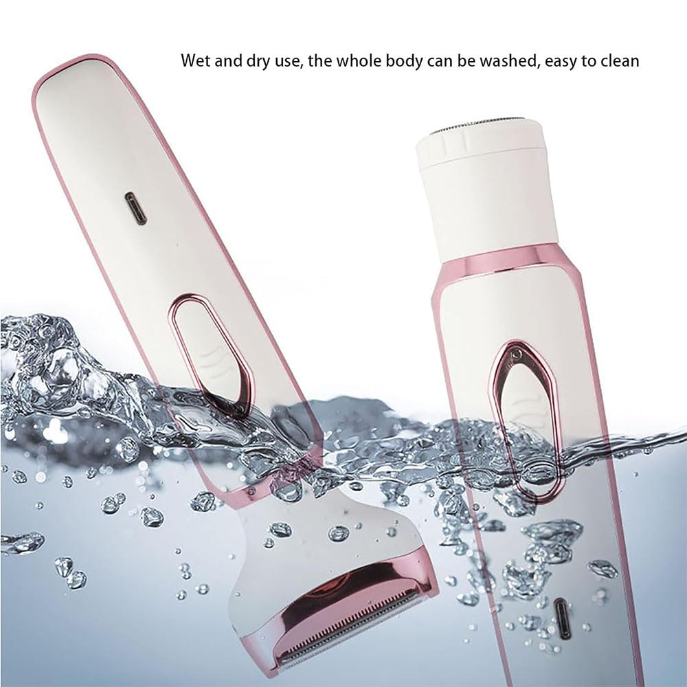 4-in-1 Electric Shaver for Women - Waterproof Lady Shaver & Epilator for Face, Legs, Underarms & Body Hair Removal | Perfect for Travel, Gym & Daily Grooming