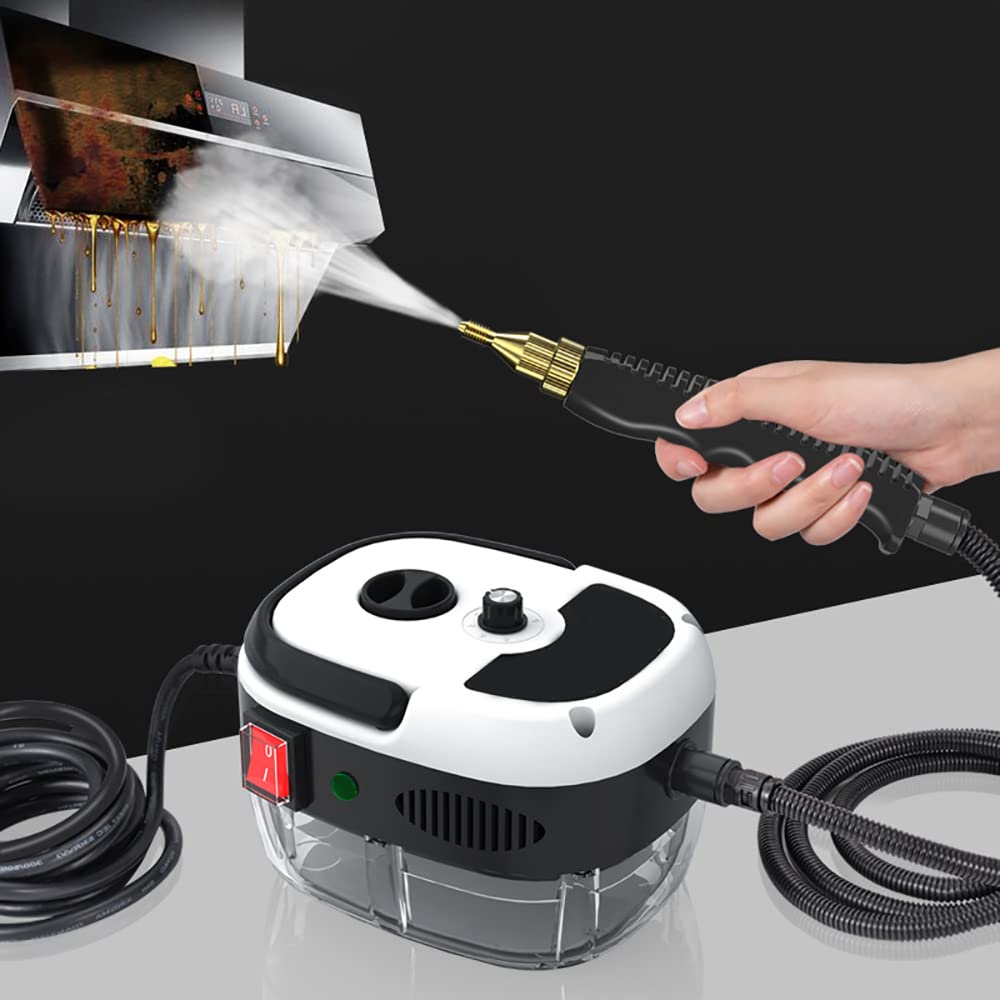 **High Pressure Handheld Steam Cleaner for Kitchen, Bathroom, Furniture, Windows & Cars – Portable & Automatic with Cleaning Kit (Black) – Perfect for Deep Cleaning, Sanitizing & Stain Removal**