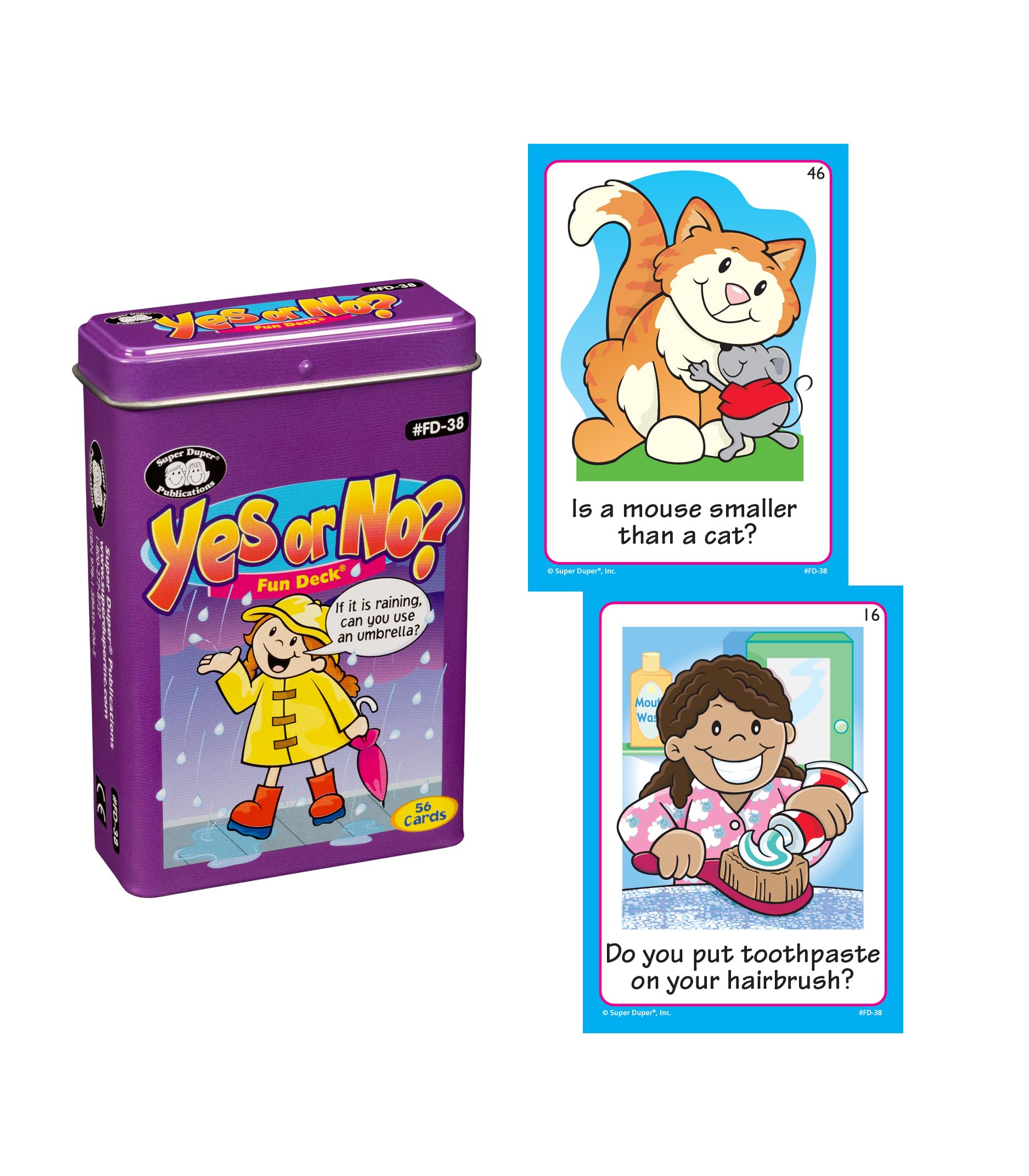 Super Duper Publications | Yes or No? Fun Deck Flash Cards | Educational Learning Games for Kids | Improve Language & Decision Skills at Home or School