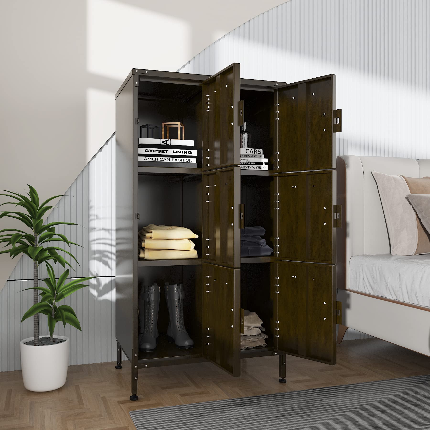 Industrial Steel Locker Cabinet - 47.3