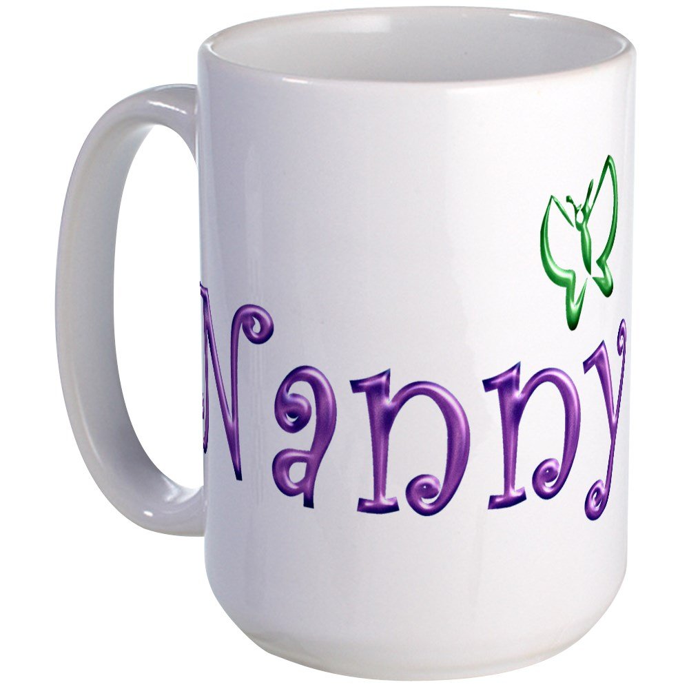 Nanny Large Mug - 15 oz. White Coffee Cup for Tea & Hot Drinks - Perfect Gift for Caregivers & Nannies - Ideal for Home, Office & Nursery Use