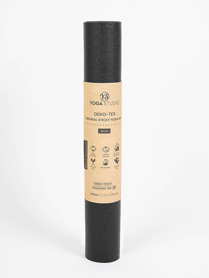Eco-Friendly Travel Yoga Mat 3mm - Oeko-Tex Certified Non-Slip Exercise Mat for Yoga, Pilates & Home Workouts - Perfect for Travel, Studio & Outdoor Use