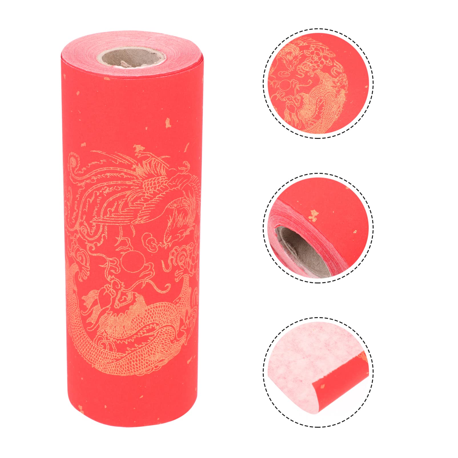 Wakauto 1 Roll Red Chinese Couplet Paper - Sumi Xuan Paper for Spring Festival Calligraphy, New Year Decorations & DIY Scroll Art | Perfect for Home Decoration, Gift Wrapping & Traditional Chinese Celebrations