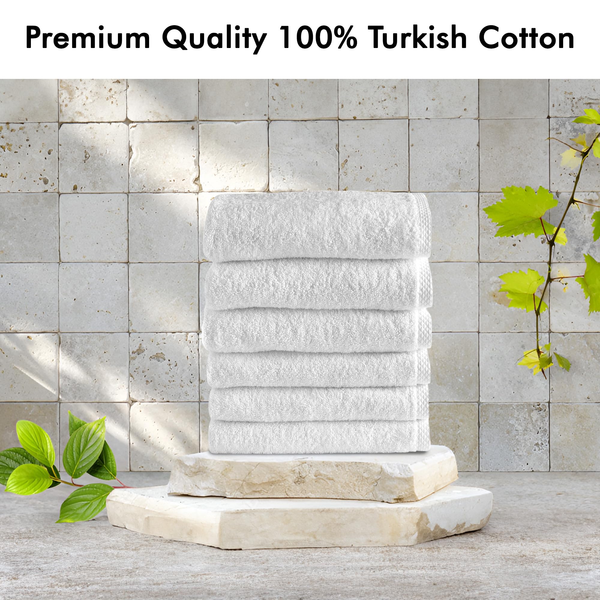 Premium 120-Piece Classic Turkish Cotton Hand Towels Set - 100% Natural Quick-Dry Bath Towels for Hotels, Spas & Home Use | Ultra Absorbent 16