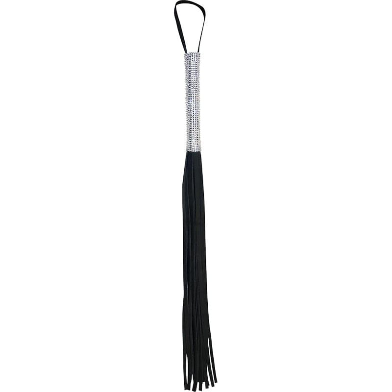 Black SS S&M Sparkle Flogger - Premium BDSM Whip for Sensual Play & Adult Bondage - Perfect for Couples, Roleplay & Spicing Up Your Intimate Moments