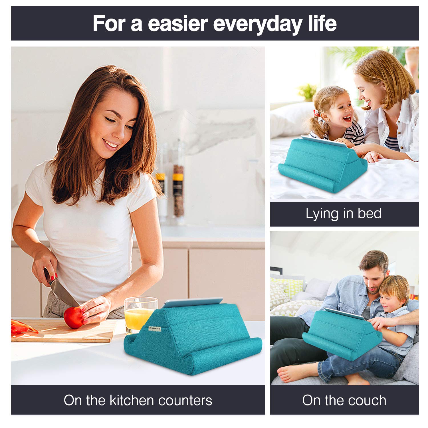 MoKo Tablet Pillow Holder - Multi-Angle Soft Stand for iPad 10.2