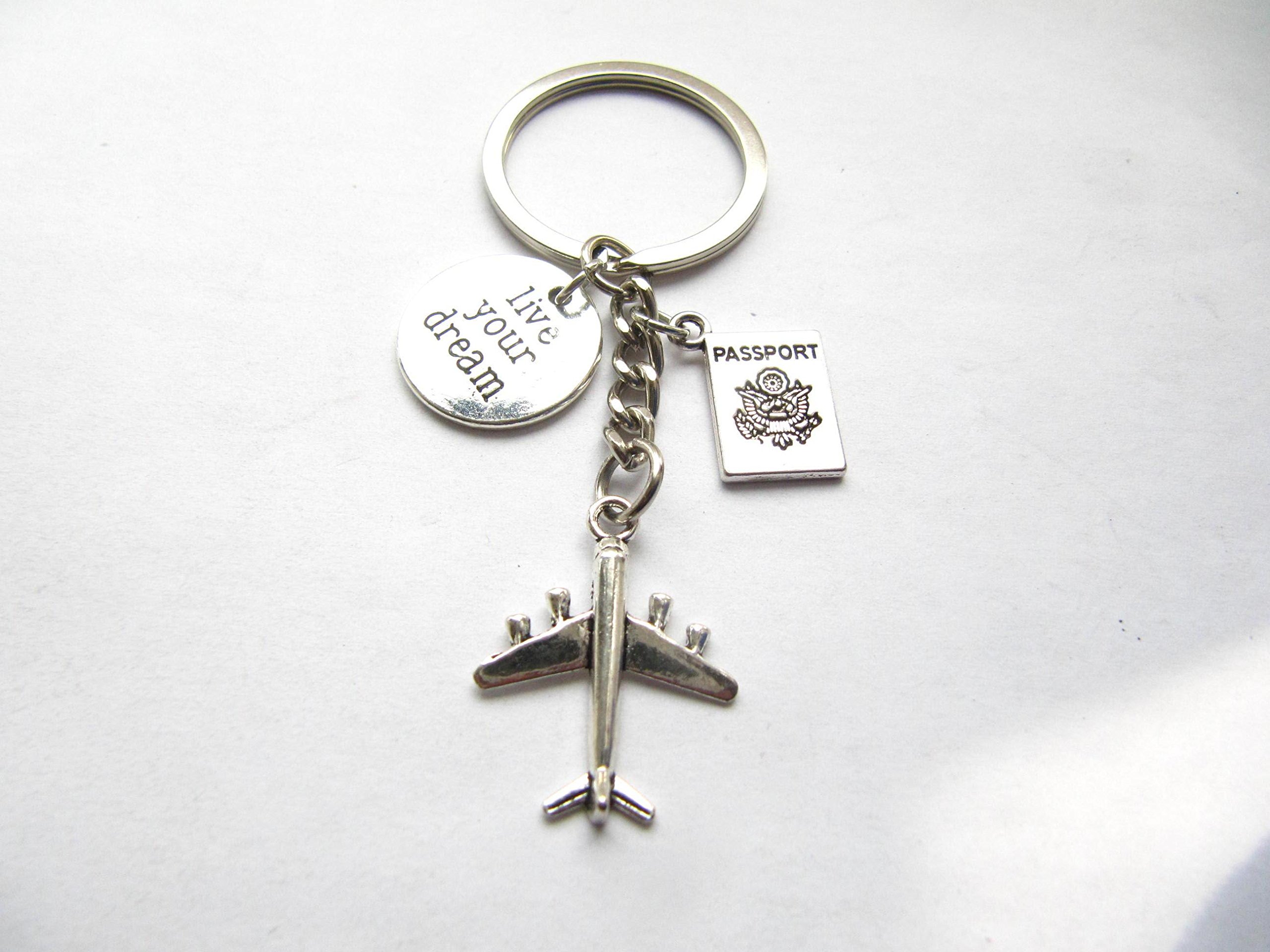 Travel Keychain Gift for Graduation & Cabin Crew - Holiday Keyring for Travel Lovers