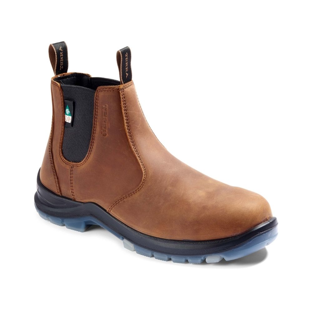 Terra Murphy Unisex 6 Composite Toe Slip-On Work Boots TR0A4NRFBRN - Brown Safety Shoes for Construction, Warehouse & Industrial Work