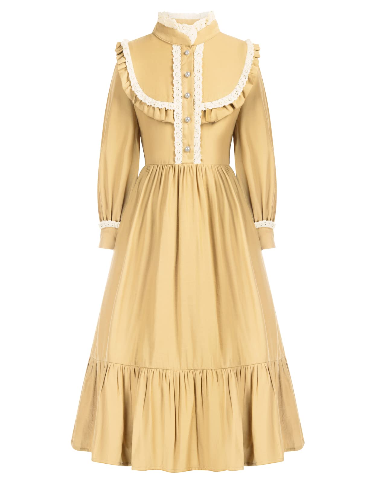 Scarlet Darkness Pioneer Dresses for Girls - 1800s Victorian Colonial Costume for Kids | Historical Reenactment, Halloween Dress Up & Themed Parties