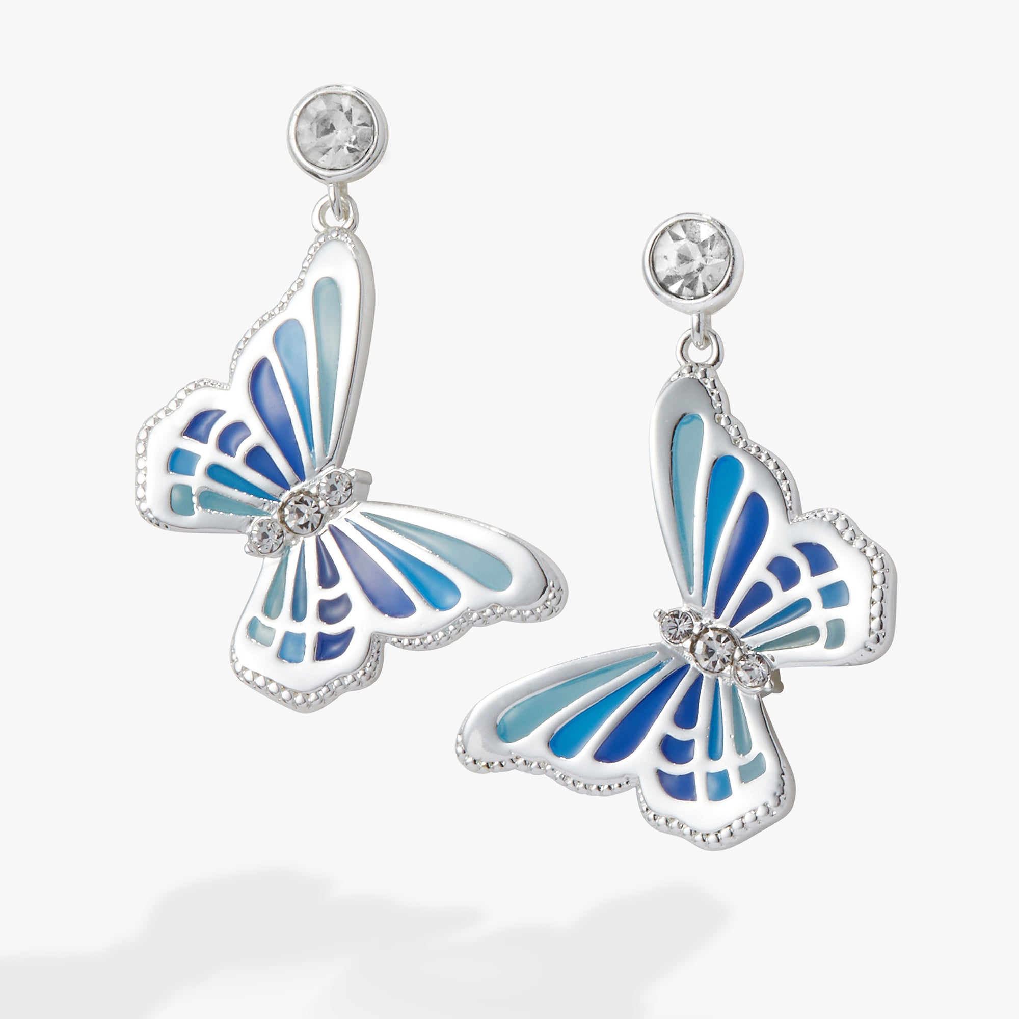 Butterfly Crystal Drop Earrings for Women - Elegant Dangle Earrings with Sparkling Rhinestones - Perfect for Parties, Weddings & Special Occasions