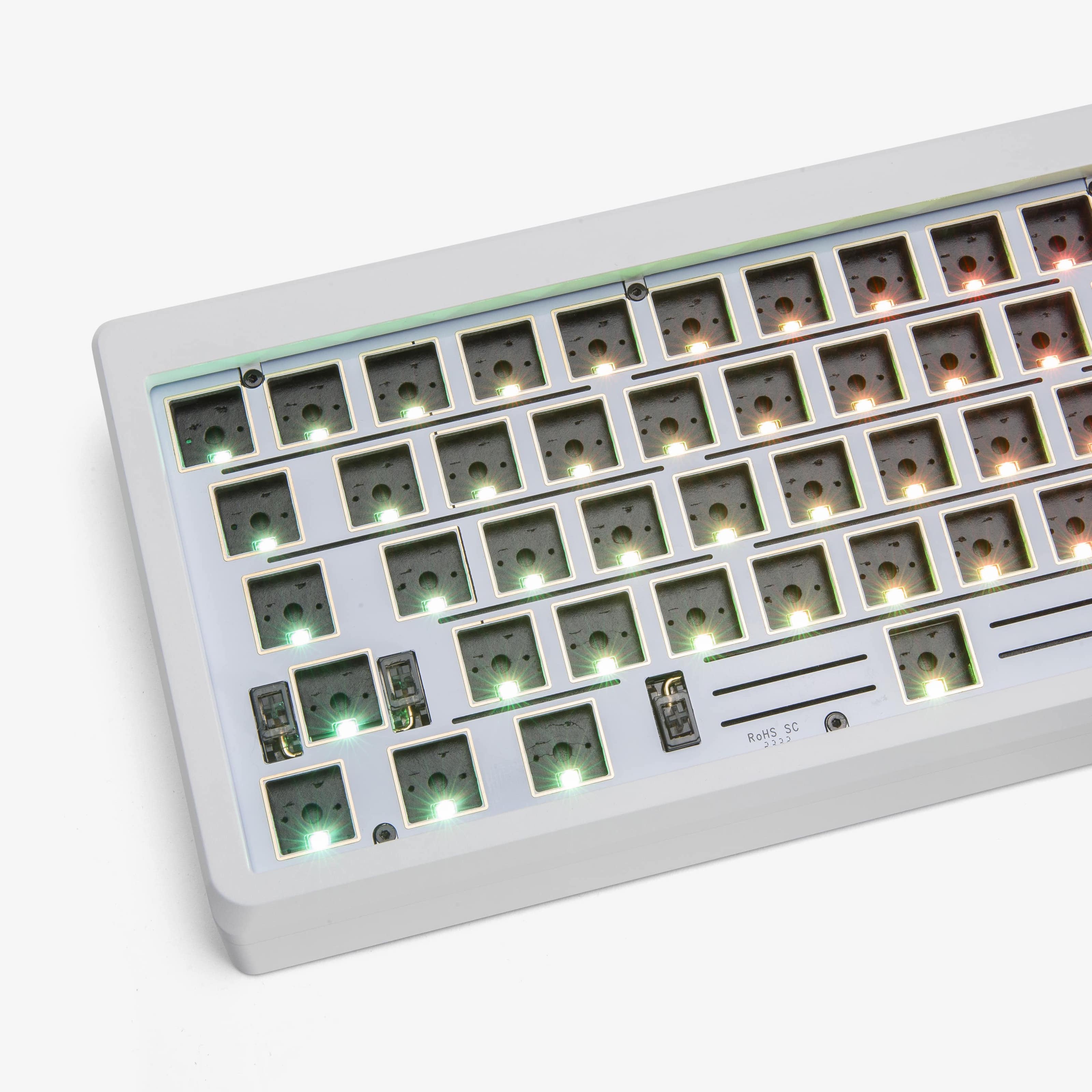 Higround Summit 2.0 65% Barebone Mechanical Keyboard Kit - White | Compact Gaming & Typing Keyboard for PC, Mac, Office & Home Use
