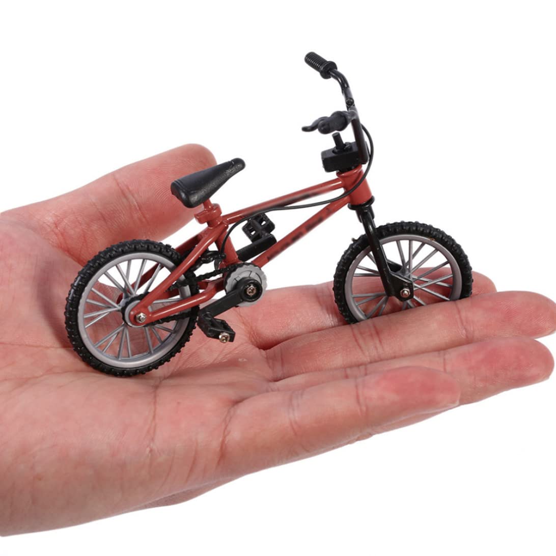 Mini Finger Bikes - Small Mountain Bike Model Toys for Boys & Kids - Red Mini Bicycle Ornament & Racing Bike Toy - Perfect for Desk Decor, Collectibles & Pretend Play