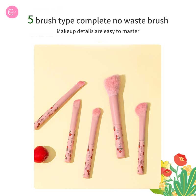 AMORTALS X Wiggle Portable Makeup Brush Set - 12 Piece Travel Cosmetic Brush Kit with Pouch for Foundation, Blush, Eyeshadow & More - Perfect for On-the-Go Makeup, Travel & Professional Use