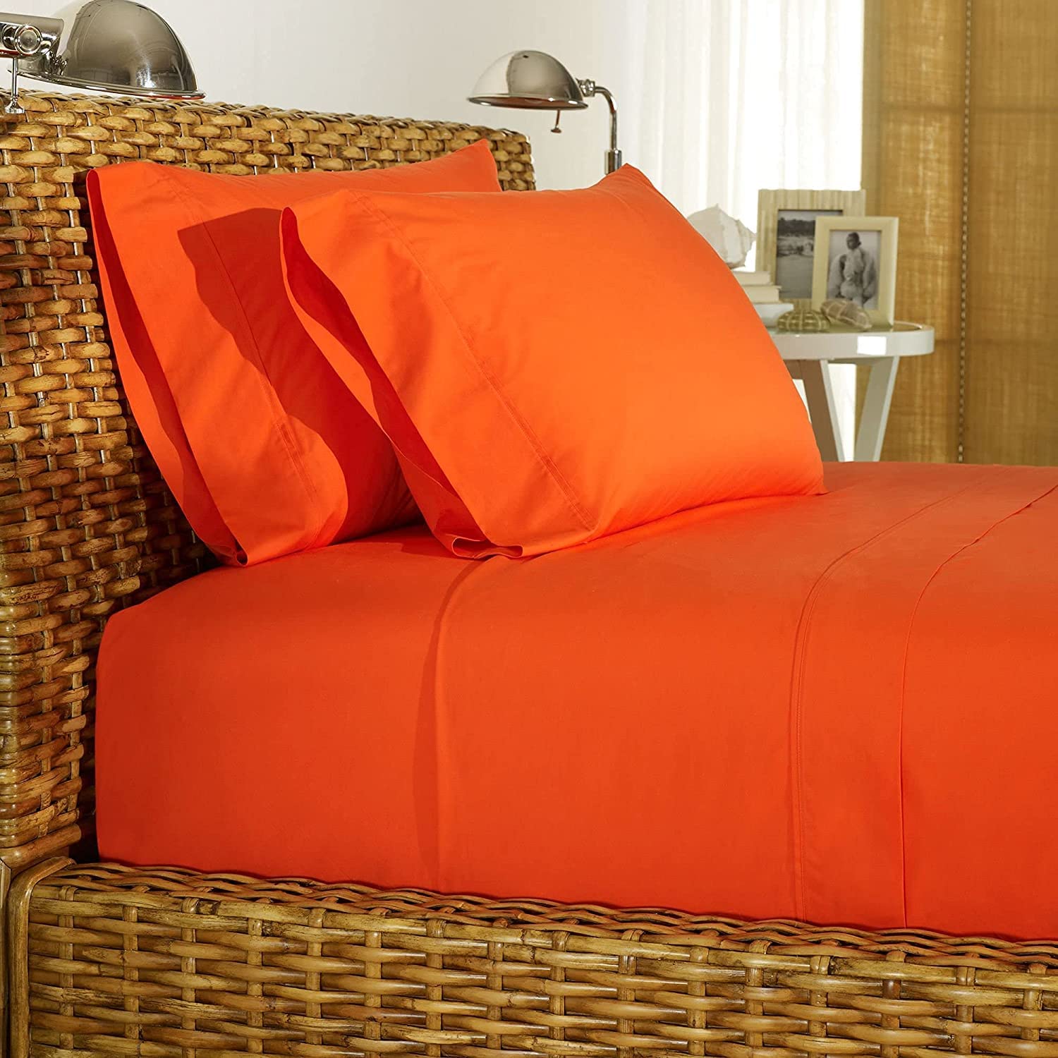 Organic Cotton Deep Pocket Sheet Set - Full/Double Size, 4-Piece, 850 TC for Adjustable Beds (54
