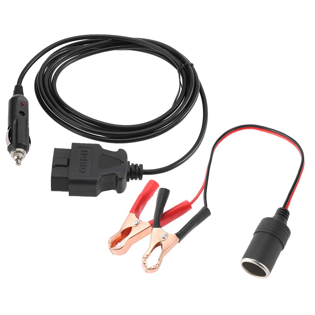 Fydun OBD2 Memory Saver - 12V Vehicle ECU Emergency Power Supply Cable with Alligator Clips | Keep Car Settings During Battery Replacement | Perfect for Mechanics & DIY Auto Maintenance