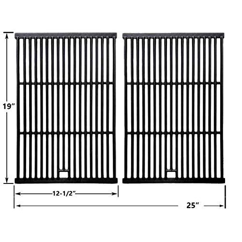 Broilmate 726454 726464 736454 736464 BBQ Gas Grill Repair Kit - 3 Stainless Steel Burners, Heat Plates & Cast Iron Cooking Grates - Perfect for Outdoor Grilling & Backyard BBQs