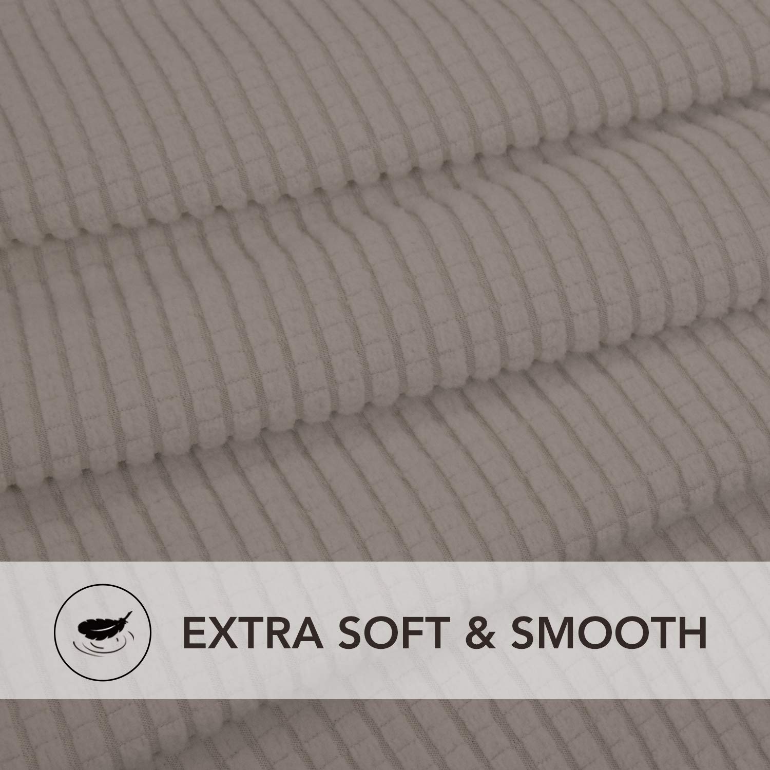 PureFit Stretch Recliner Sofa Slipcover with Pocket - Spandex Jacquard Non-Slip Sofa Cover, Washable Elastic Furniture Protector for Living Room, Recliner Chairs (Taupe) | Perfect for Pets, Kids & Family Gatherings