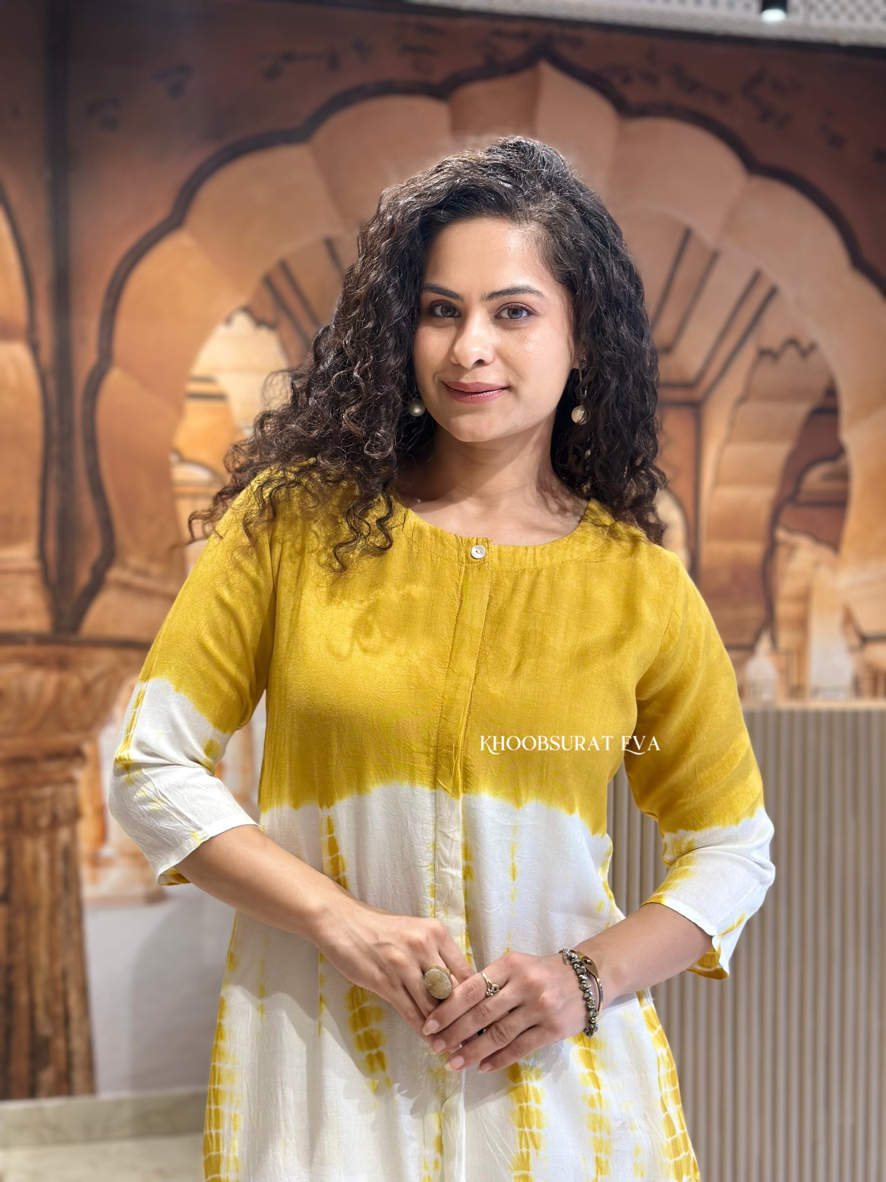 Stylish Touch Glow Yellow Kurta Set for Women - Traditional Indian Ethnic Wear for Festivals, Weddings & Special Occasions