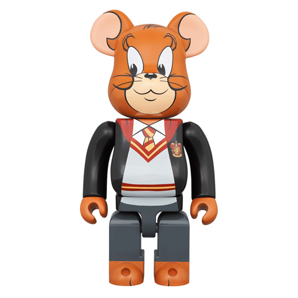 400% + 100% Bearbrick Tom & Jerry in Hogwarts House Robes - Collectible Vinyl Art Toy Figures for Harry Potter Fans - Perfect for Display, Gifts, and Pop Culture Collections
