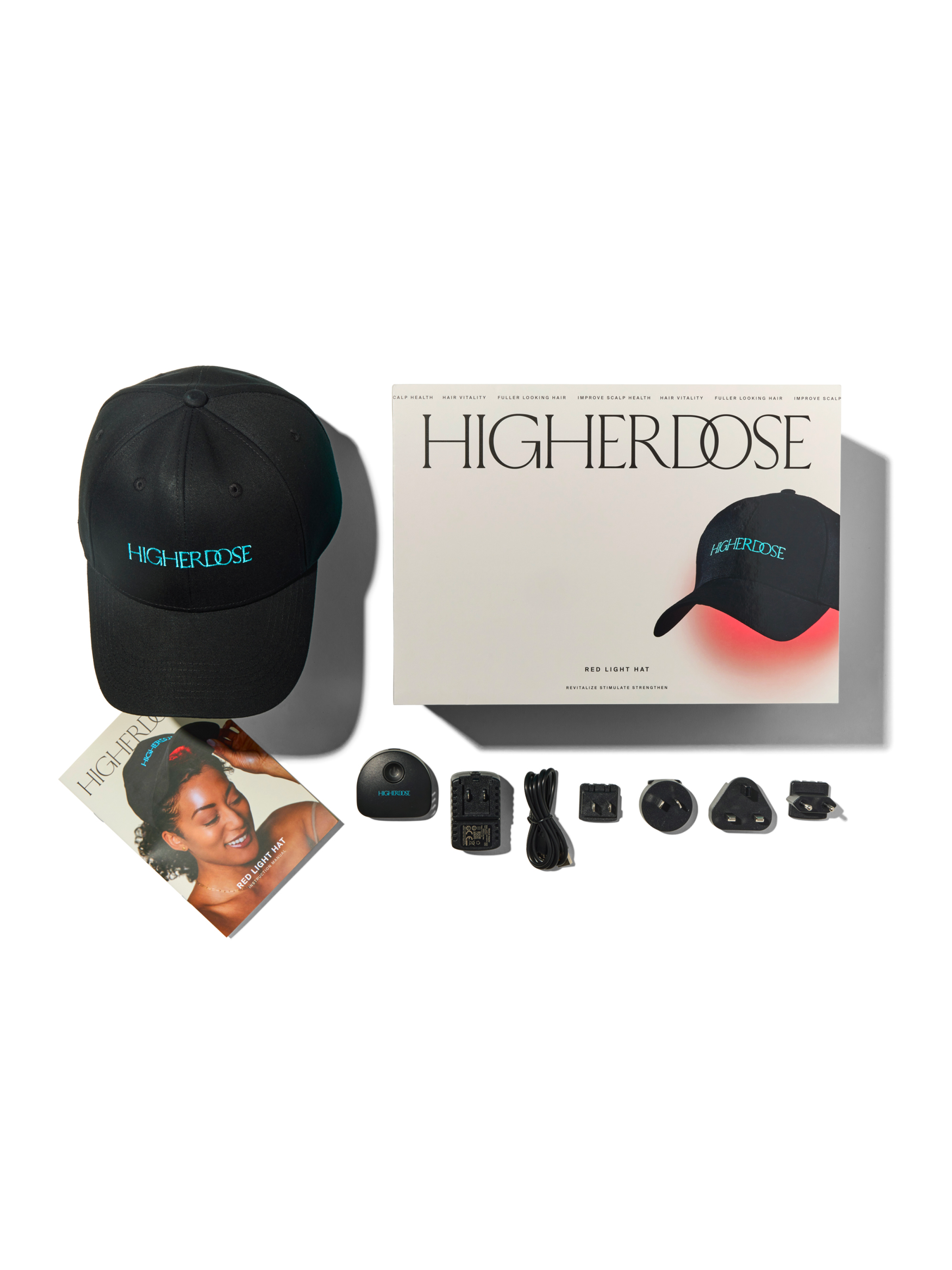 Higherdose Red Light Therapy Hat for Face & Scalp - Portable LED Light Therapy Device for Skin Rejuvenation & Hair Growth - Perfect for Home Use & Travel