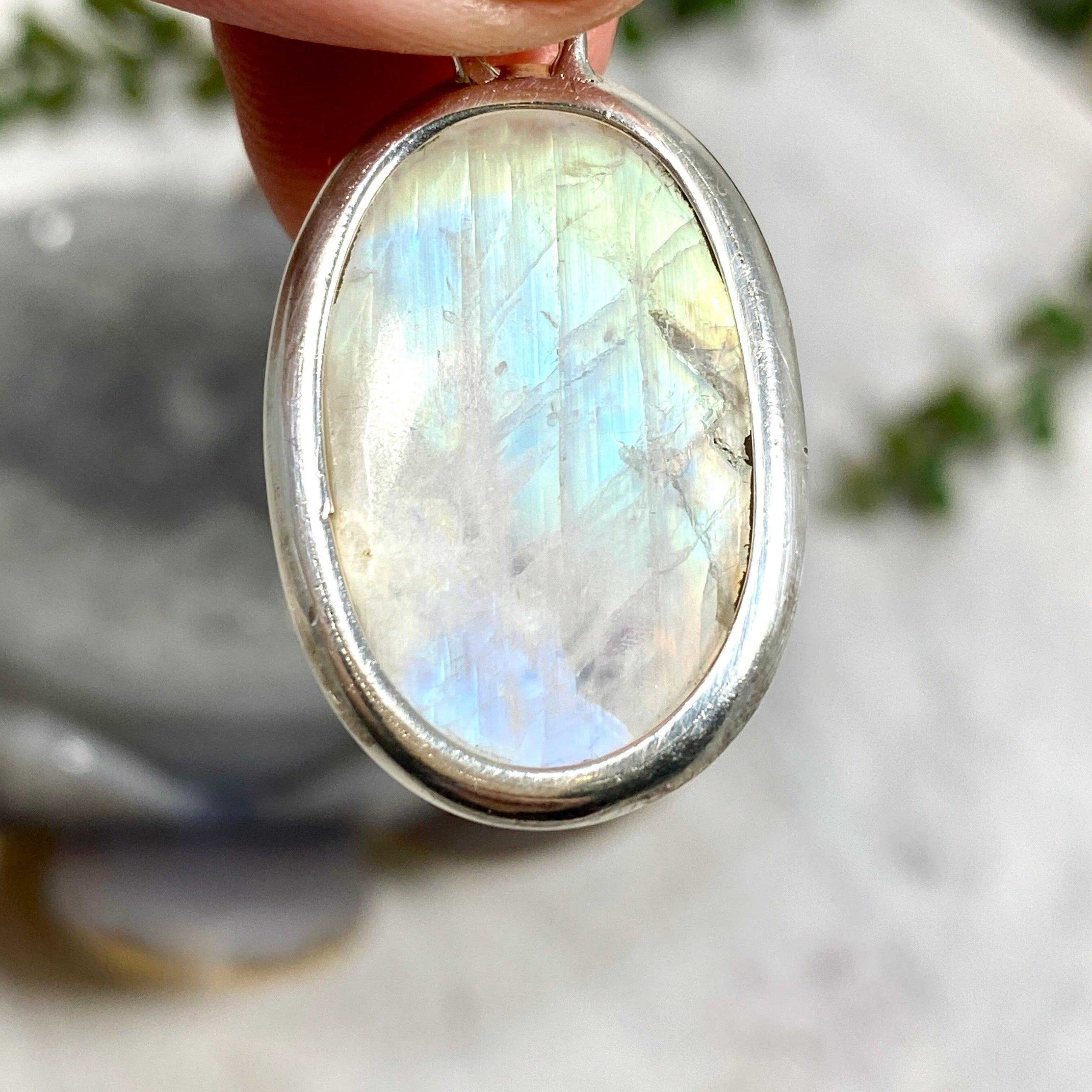 Moonstone Oval Pendant Necklace KPGJ2795 - Elegant Gemstone Jewelry for Women, Perfect for Weddings, Parties & Everyday Wear