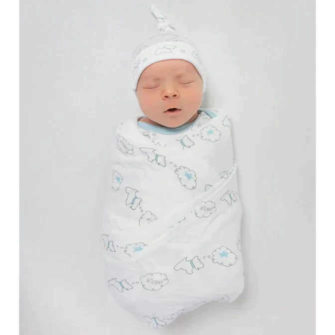 Ultimate Swaddle and Hat Newborn Baby Gift Set - Little Fox (BGB 0052) | Perfect Baby Shower, Hospital Going Home & First Photo Outfit