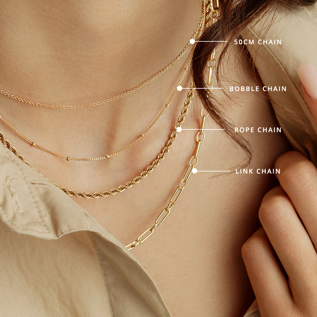 50cm Stylish Bobble Chain Necklace for Women - Trendy Layered Jewelry for Casual & Party Outfits