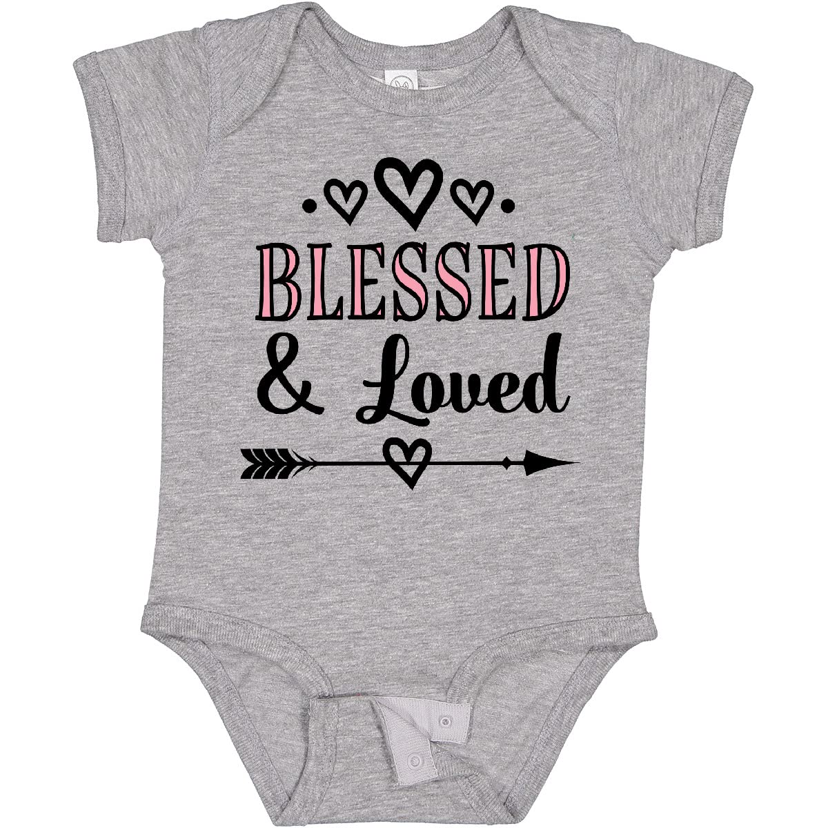 Blessed and Loved Baby Girl Bodysuit - Cute & Soft Infant Onesie for Newborns, Baptism, Family Photos & Special Occasions