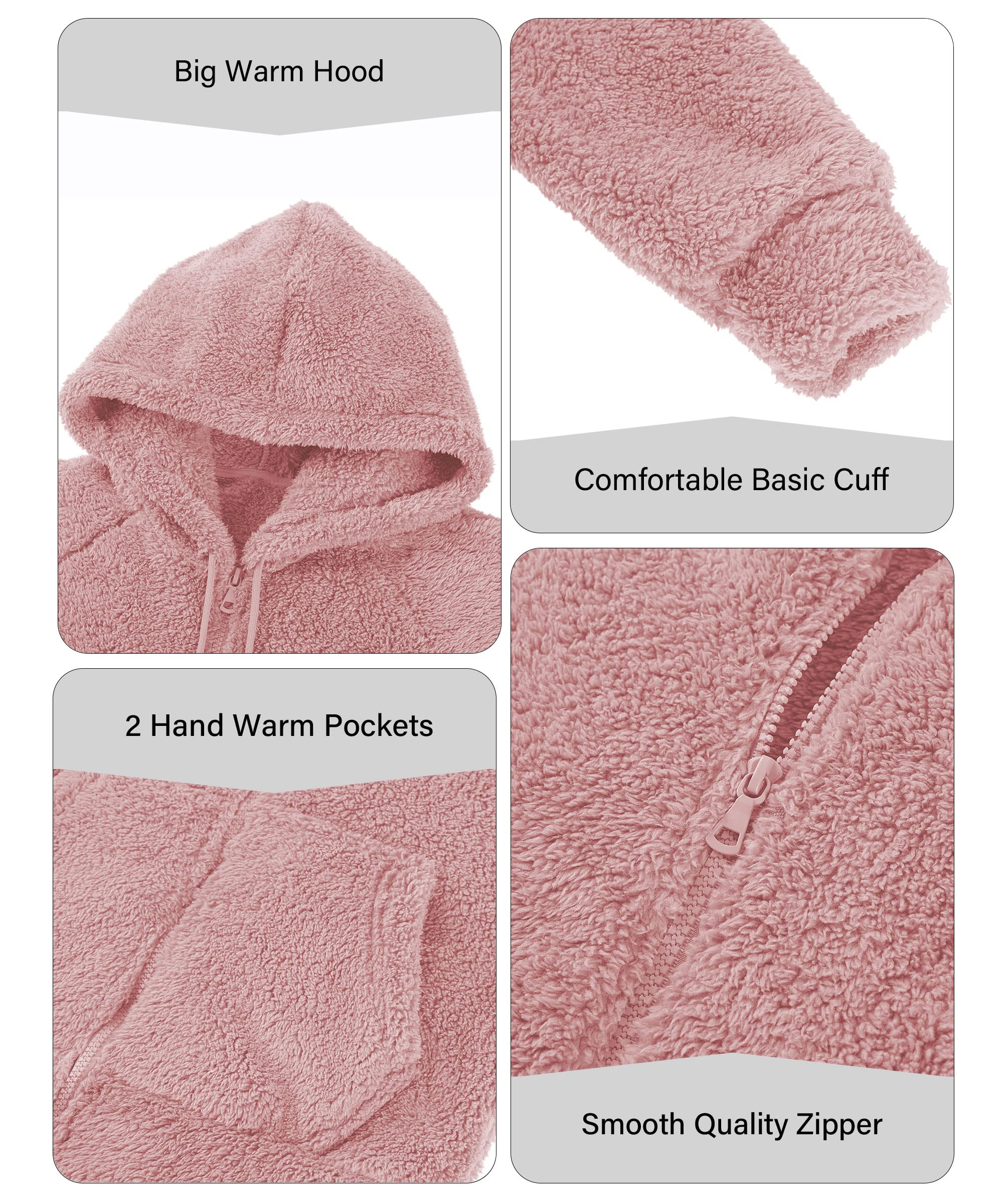 RISISSIDA Women's Faux Fur Fleece Lightweight Jacket - Spring Fall Transitional Fashion Coat for Women - Cute Thin Outerwear for Casual Wear, Date Night & Office Outfits