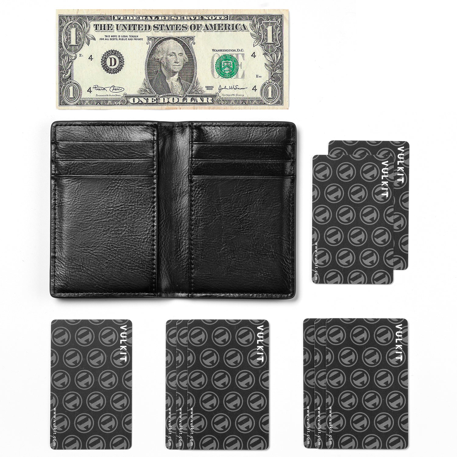 VW100 Slim Bi-Fold Wallet with 2 Exterior Slots for Cash & Cards – Perfect for Everyday Use and Travel