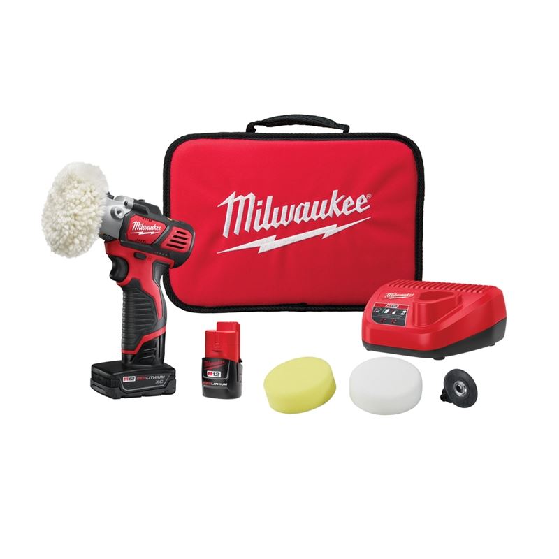 M12 12V Lithium-Ion Cordless Variable Speed Polisher & Sander Kit with XC/Compact Battery - Perfect for Auto Detailing, Woodworking & DIY Projects