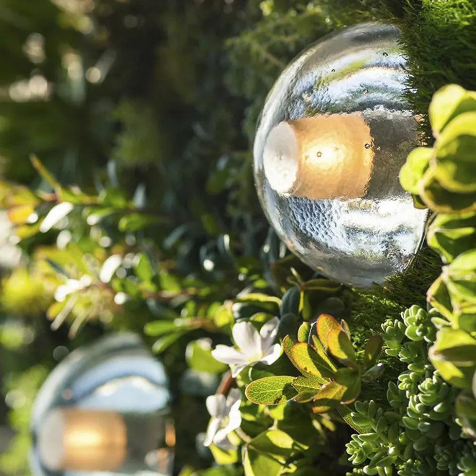 Clear Glass Hemisphere Outdoor Wall Lights - Waterproof & Durable for Porch, Garden, Patio, and Exterior Home Lighting