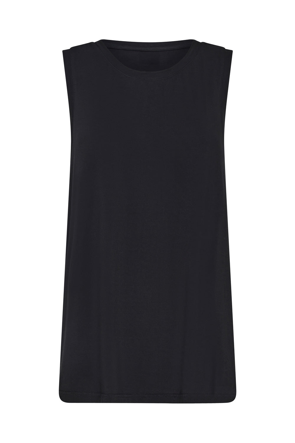 Classic Black Bamboo Tank Top for Women - Soft Breathable Casual Shirt - Perfect for Summer, Yoga, and Everyday Wear