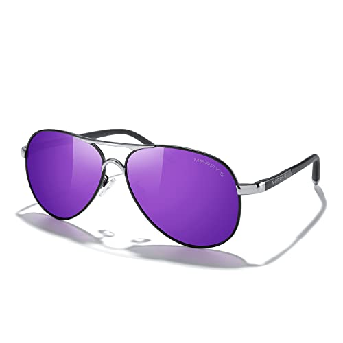 Black Frame/Silver Bridge/Purple Mirror Lens