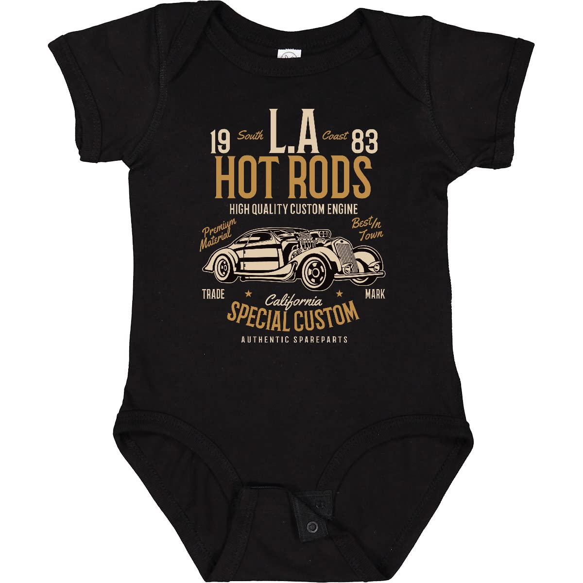 Inktastic LA Hot Rods Baby Bodysuit - Cute Infant Onesie for Boys & Girls - Perfect for Car Lovers, Birthday Gifts & Family Outings
