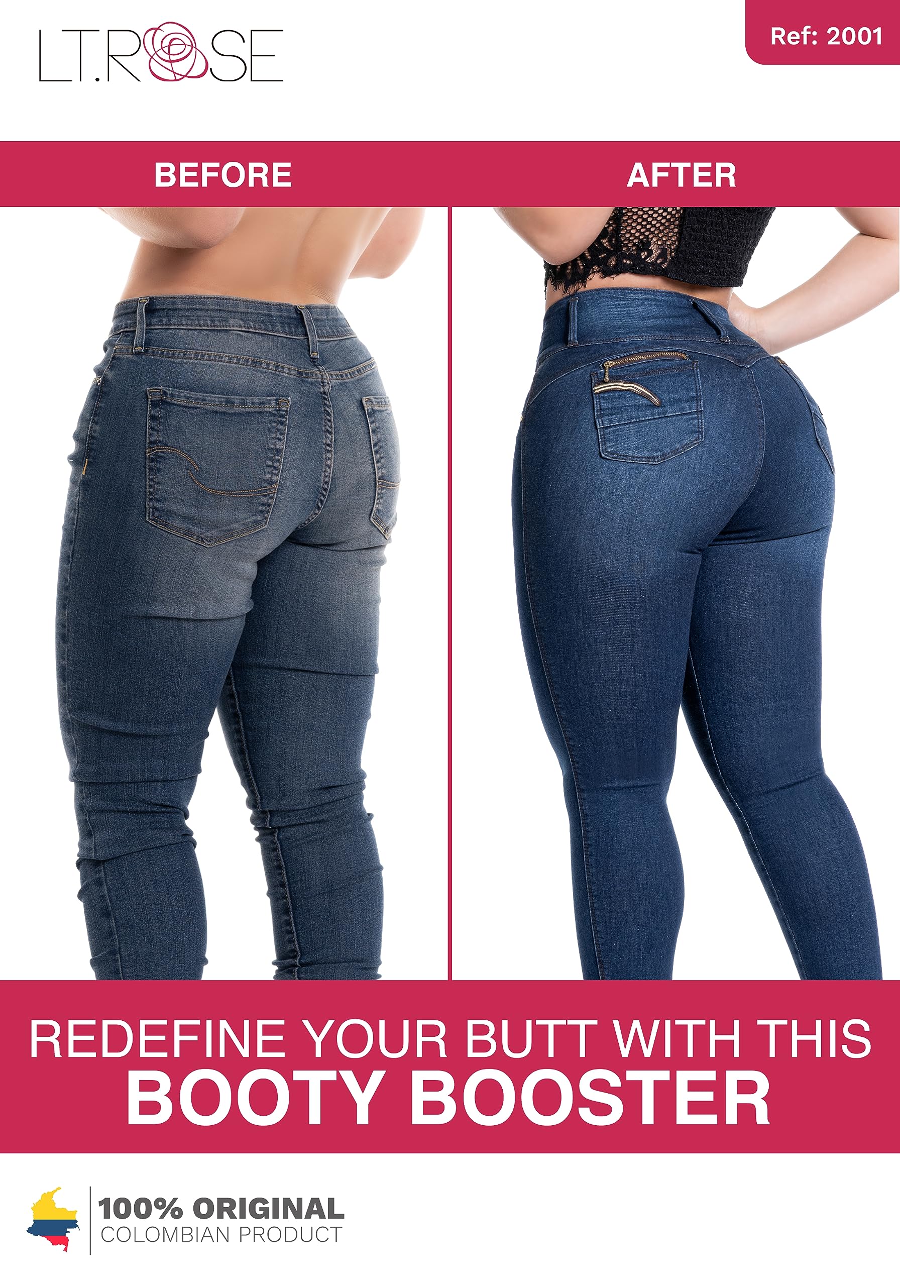 LT.ROSE Butt Lifting Jeans for Women | High Waisted Colombian Jeans for Night Out