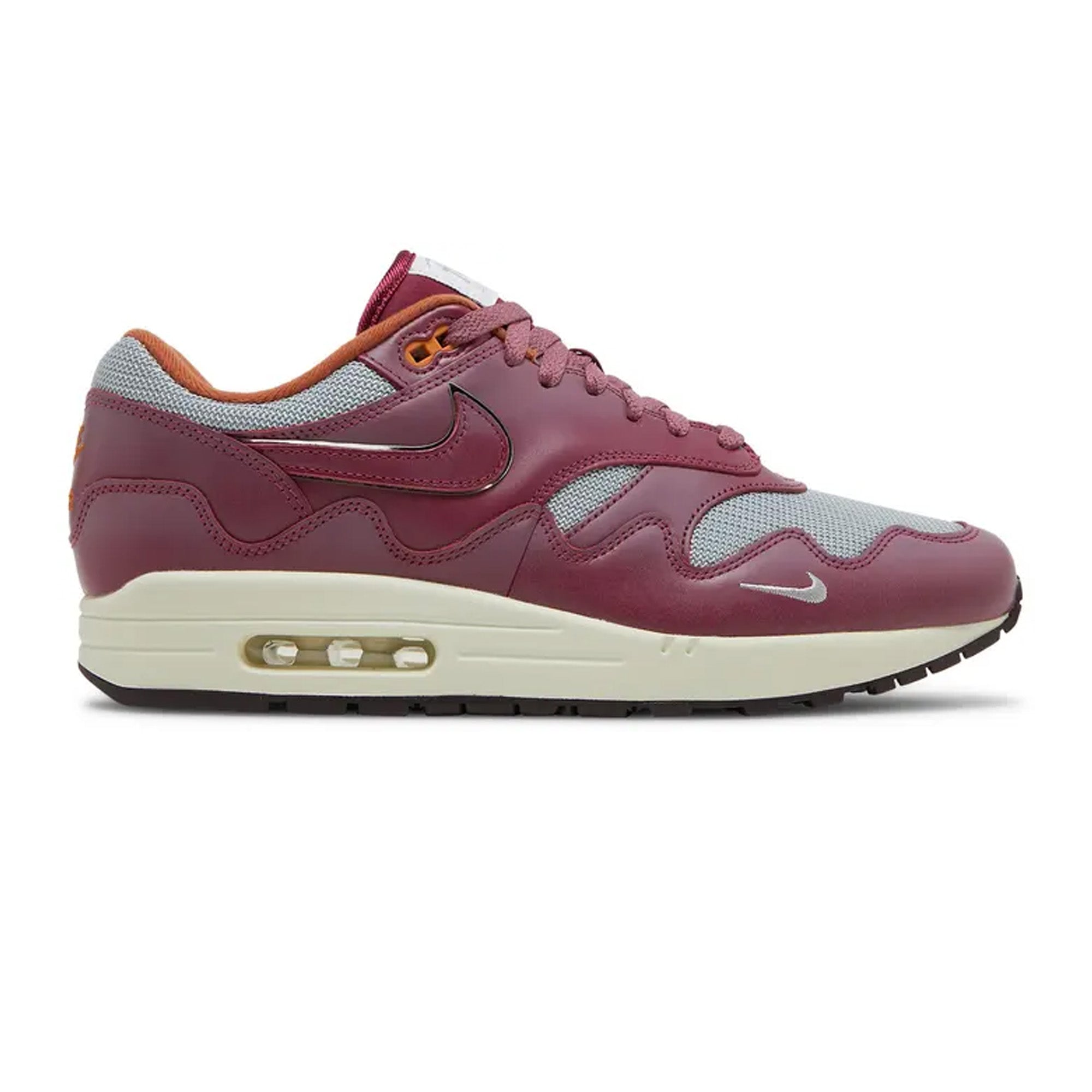 Nike Air Max 1 Patta 'Rush Maroon' Sneakers - Limited Edition Special Box (2021 Release) | Men's Running Shoes for Casual Wear & Street Style Fashion