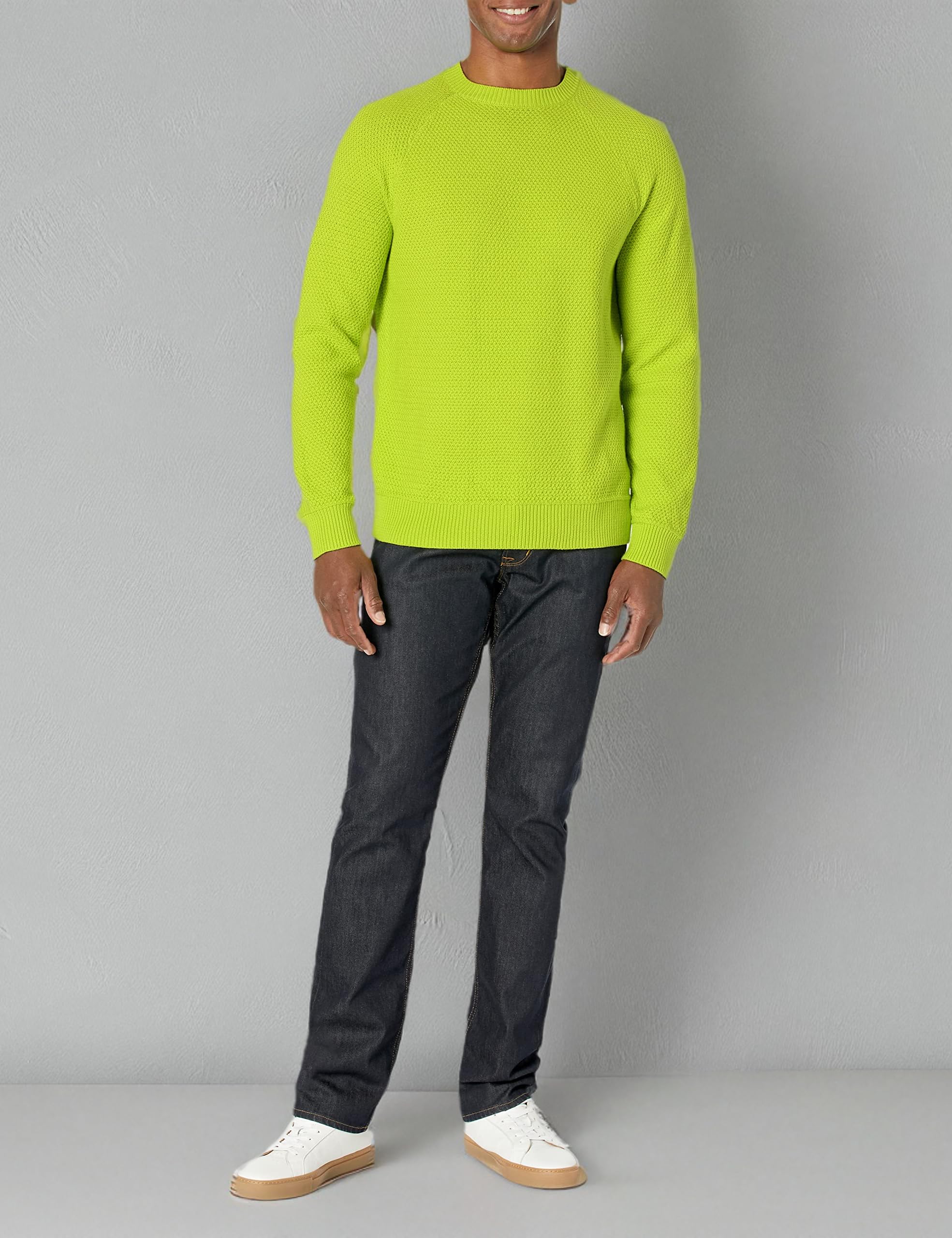Amazon Essentials Men's Oversized Crewneck Sweatshirt - Soft Textured Cotton Blend Pullover for Casual Wear, Lounge & Street Style