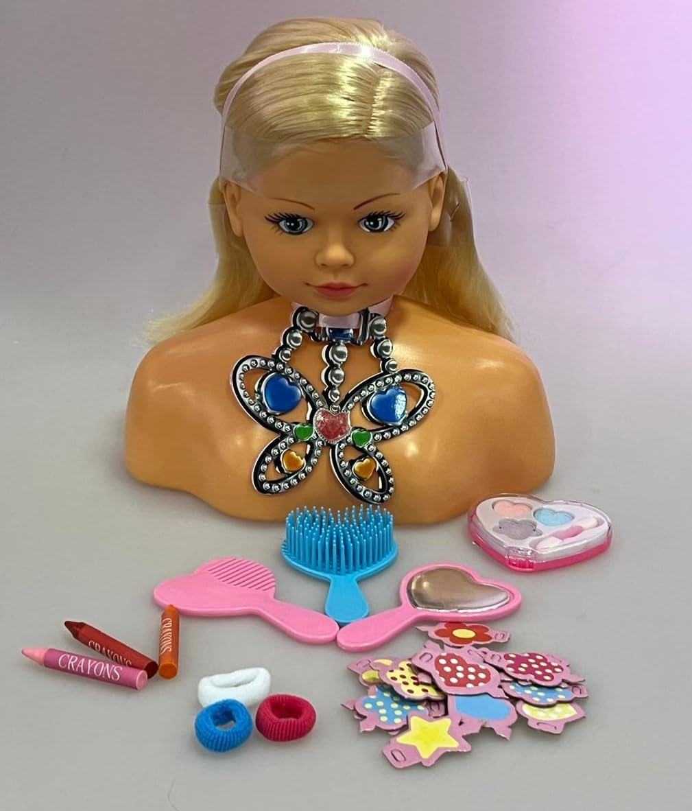 Falca 24cm Hair & Makeup Bust - Multicolor for Styling Practice