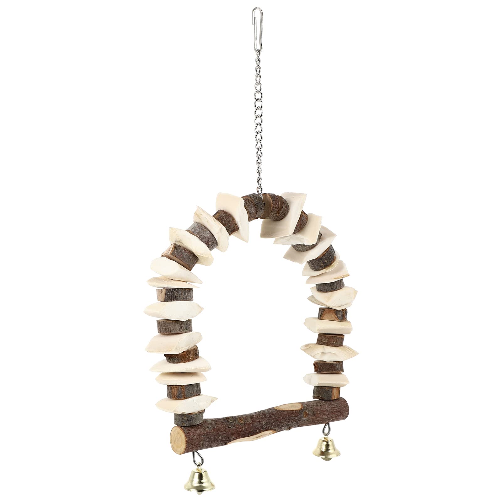 Colorful Parrot Swing Chewing Toy - Hanging Bird Bite Toy for Parakeets, Cockatiels & Lovebirds - Perfect for Cage Entertainment & Beak Exercise