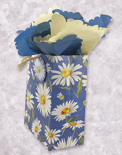 Farmhouse Daisies Gift Bags - Elegant Floral Gift Bags for Weddings, Baby Showers & Party Favors - Perfect for Garden Themed Events & Special Occasions